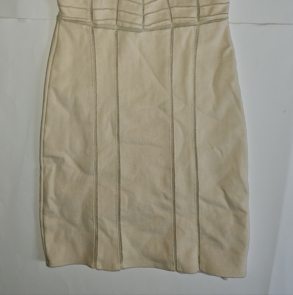 Free People Dress Ivory Beige Mini Bodycon Dress - Picture 3 of 7